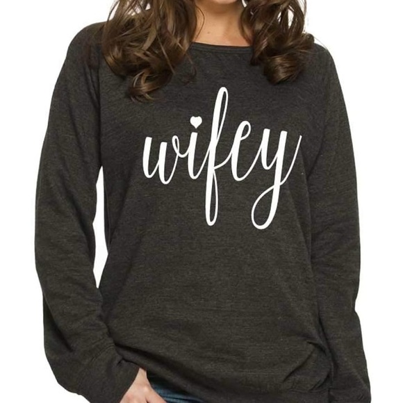 Women's Wifey Crewneck Sweatshirt, Size XL - Picture 1 of 4